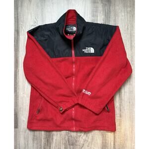 Vintage The North Face Fleece Jacket Gore-Tex Windstopper Size Medium Red